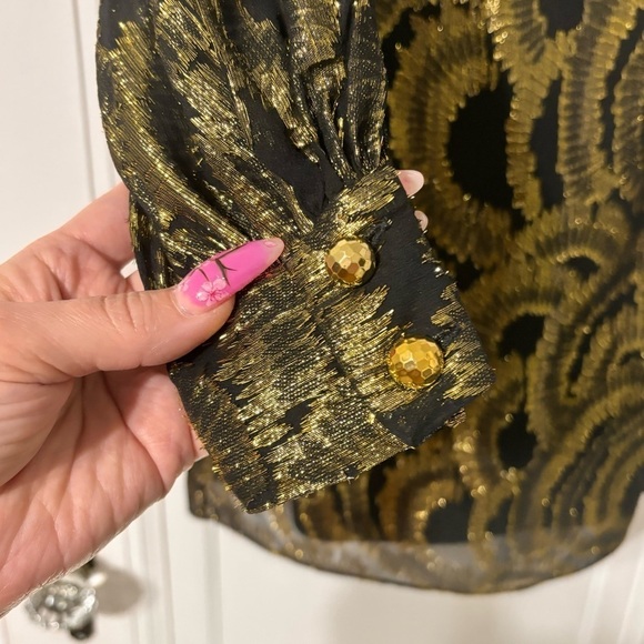 Milly silk gold dress size 2 - Picture 10 of 14